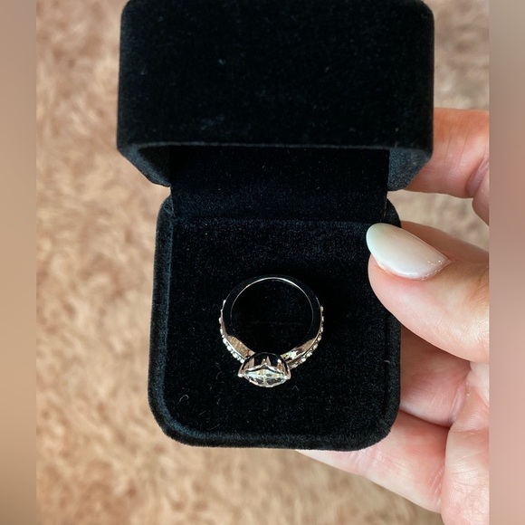 Heart Shaped Diamond Silver Ring Sizes 5 6 7 8 in box NWT New - Picture 5 of 10